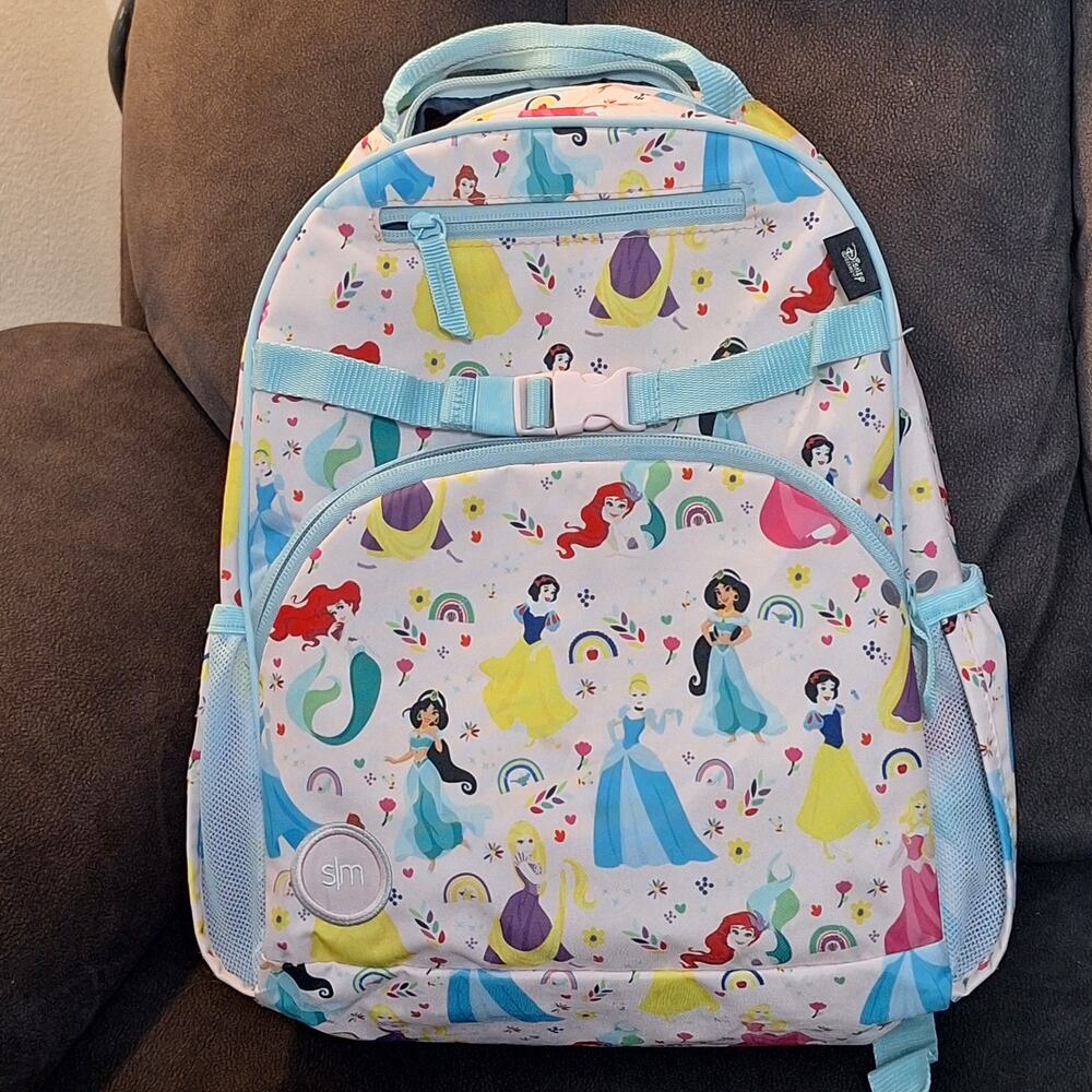 Simple Modern Disney Princess School Backpack Pink